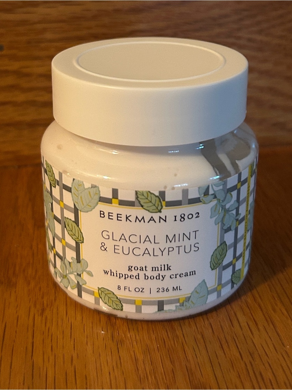 8 oz Beekman 1802 Glacial Mint & Eucalyptus Pure Goat Milk Whipped Body Cream